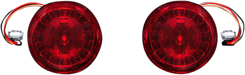 Custom Dynamics ProBEAM® Red LED Turn Signals with Red Lenses - Hardcore Cycles Inc