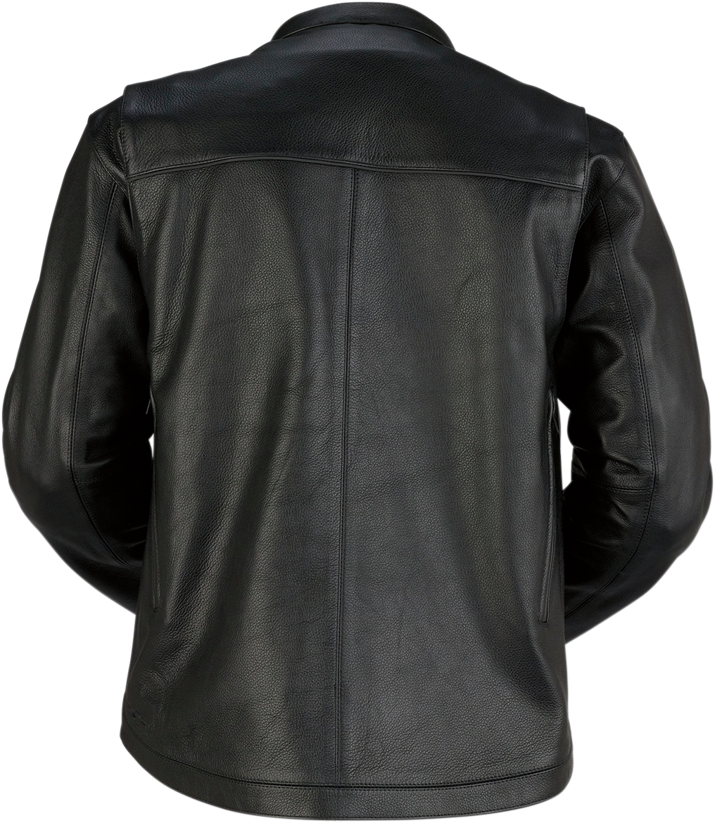 beringer leather sleeve jacket-