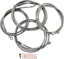 LA Choppers Standard Stainless Braided Handlebar Cable/Brake Line Kit - Hardcore Cycles Inc