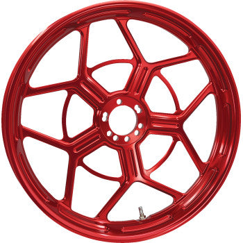 Speed 5 Forged Wheel - Red - Hardcore Cycles Inc