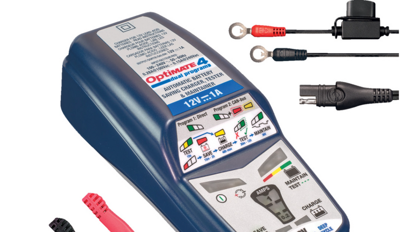 Optimate 4 Dual Program Battery Charger - Hardcore Cycles Inc