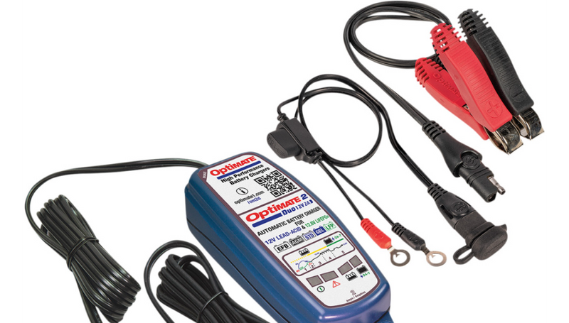 Optimate 2 Duo Battery Charger/Maintainer - Hardcore Cycles Inc