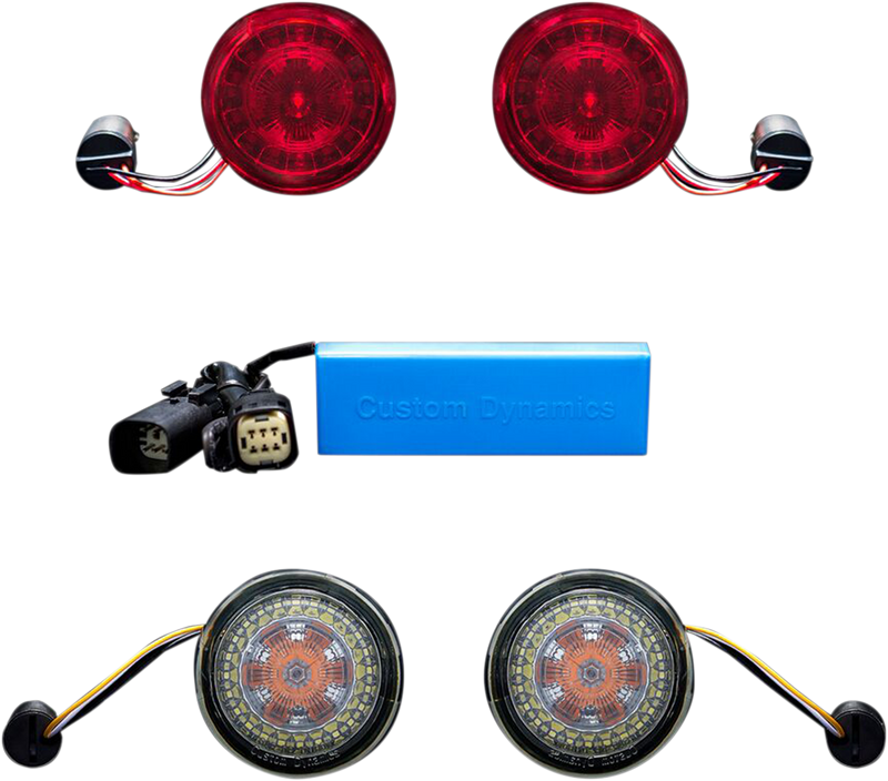 Custom Dynamics ProBEAM® Front and Rear Turn Signal Conversion Kit - Hardcore Cycles Inc