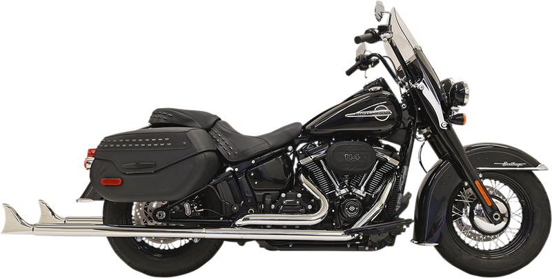 Bassani Fishtail True Dual Exhaust — with Baffles and without Baffles - Hardcore Cycles Inc