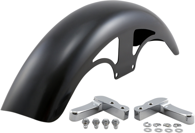 Klock Werks Hugger Front Fender with Mounting Blocks for Softail/Dyna - Hardcore Cycles Inc