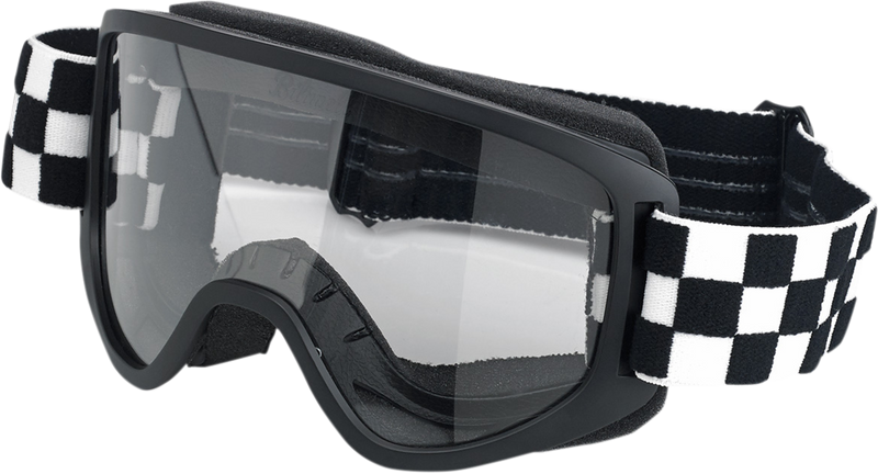 Biltwell Moto 2.0 Goggles — Checkers - Hardcore Cycles Inc