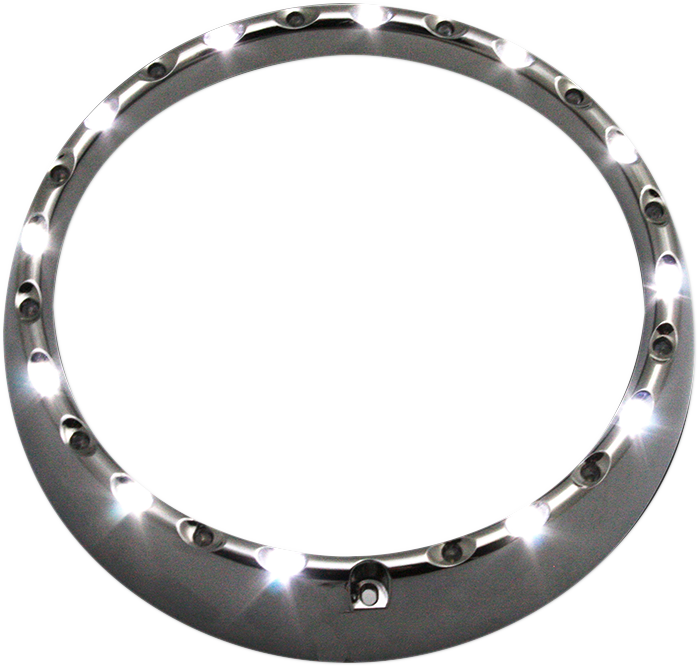 Custom Dynamics 7" LED Halo Headlight Trim Rings with Built-In Turn Signals - Hardcore Cycles Inc