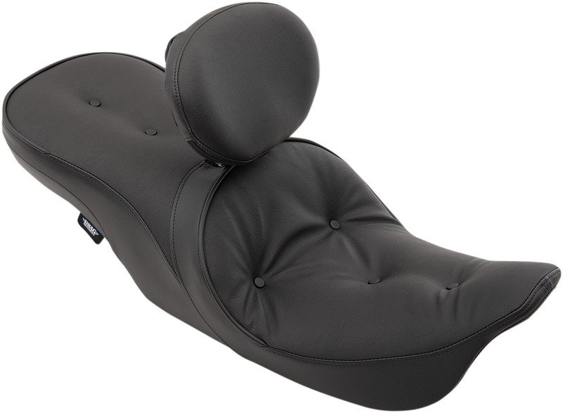 Forward Positioned 2-Up Low Profile Touring Leather Seat - Hardcore Cycles Inc