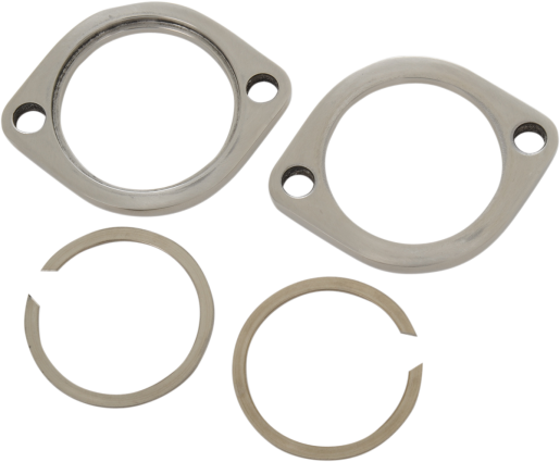 POLISHED STAINLESS EXHAUST FLANGE KITS FITS EVO, TC, and M8 - Hardcore Cycles Inc