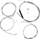 LA Choppers Standard Stainless Braided Handlebar Cable/Brake Line Kit – 12” & 15” - Hardcore Cycles Inc