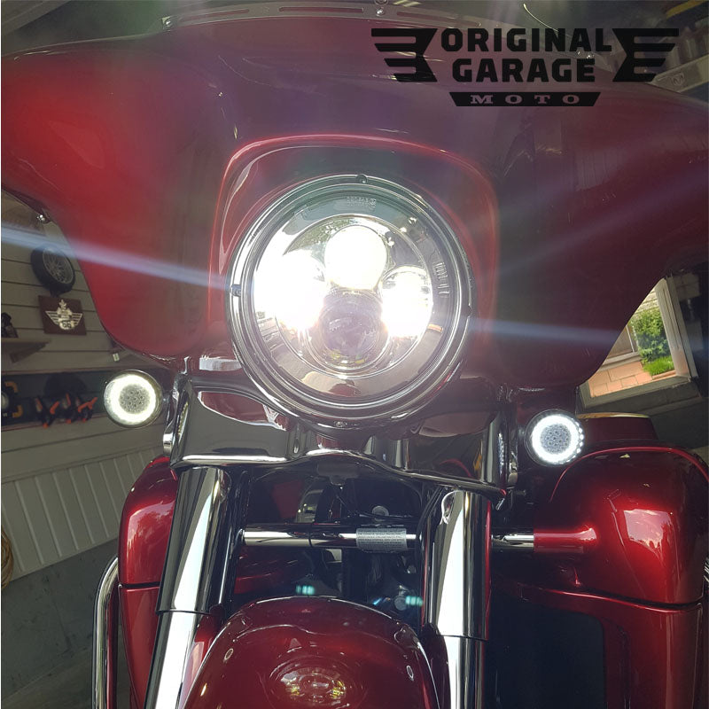 7'' OG Projector LED Headlight for Harley-Davidson - Hardcore Cycles Inc