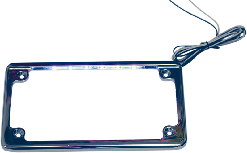 Custom Dynamics LED License Plate Frame - Hardcore Cycles Inc