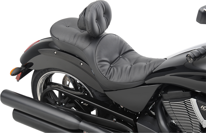 Ez Glide II™ Backrest Compatible Low-Profile Leather Touring Seat - Hardcore Cycles Inc