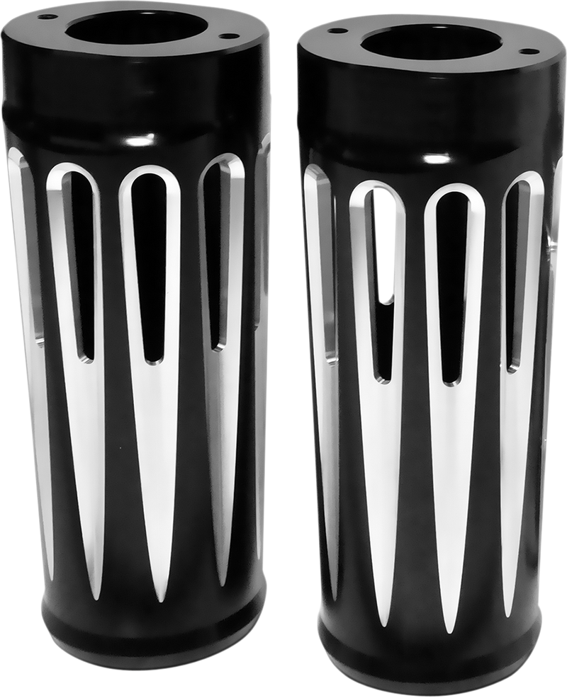 Arlen Ness Aluminum Fork Boot Covers — Deep Cut - Hardcore Cycles Inc