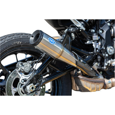 S&S CYCLE  Grand National Slip-On Muffler Stainless Steel  FTR 1200 - Hardcore Cycles Inc