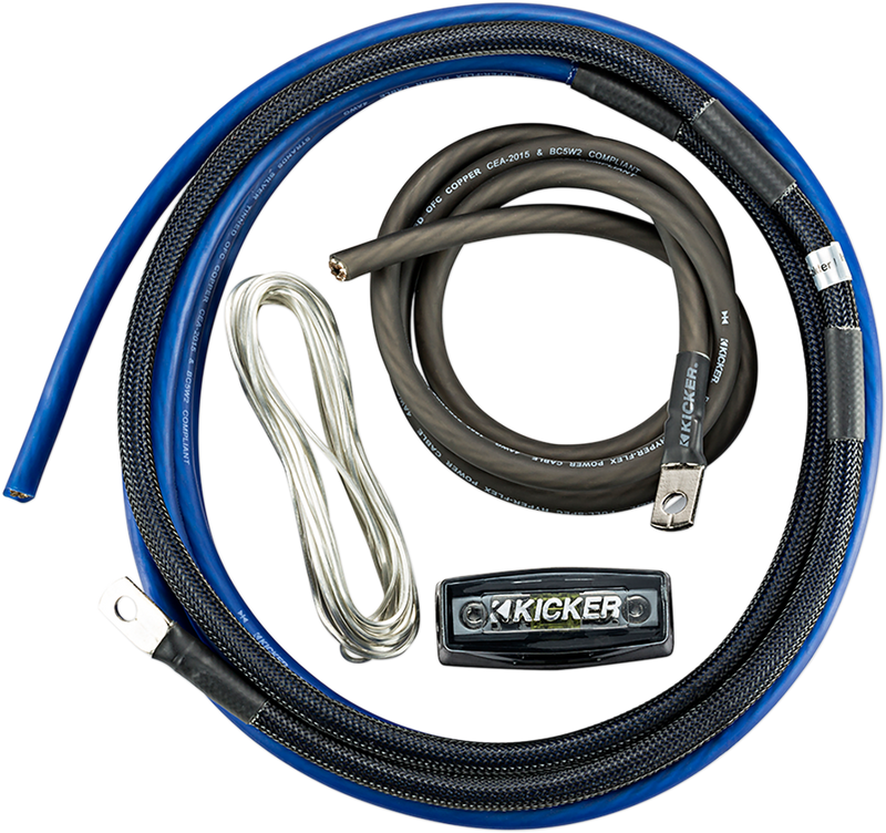 Kicker 8-Gauge Amplifier Power Wiring Kit - Hardcore Cycles Inc