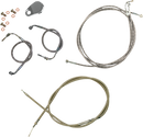 LA Choppers Standard Stainless Braided Handlebar Cable/Brake Line Kit – 12” & 15” - Hardcore Cycles Inc