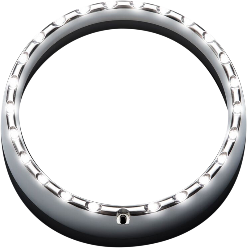 Custom Dynamics 7" LED Halo Headlight Trim Ring - Hardcore Cycles Inc