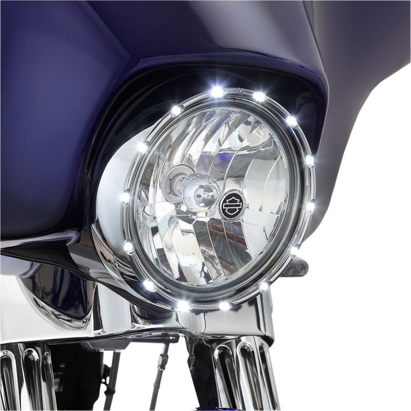 Arlen Ness LED "Fire Ring" for 7" Factory Headlights - Hardcore Cycles Inc