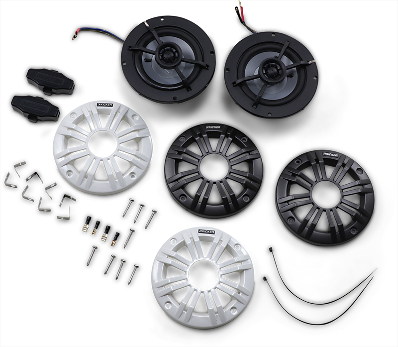 Kicker 4" All-Weather Coaxial Speakers - Hardcore Cycles Inc
