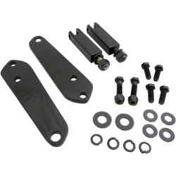 Drag Specialties Black or chrome highway foot peg mount kit 91-16 Harley Dyna FXD FXDWG - Hardcore Cycles Inc