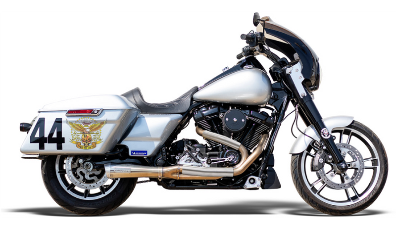 BASSANI XHAUST  Competition 2 to 1 Exhaust System for Bagger with Mids - Hardcore Cycles Inc