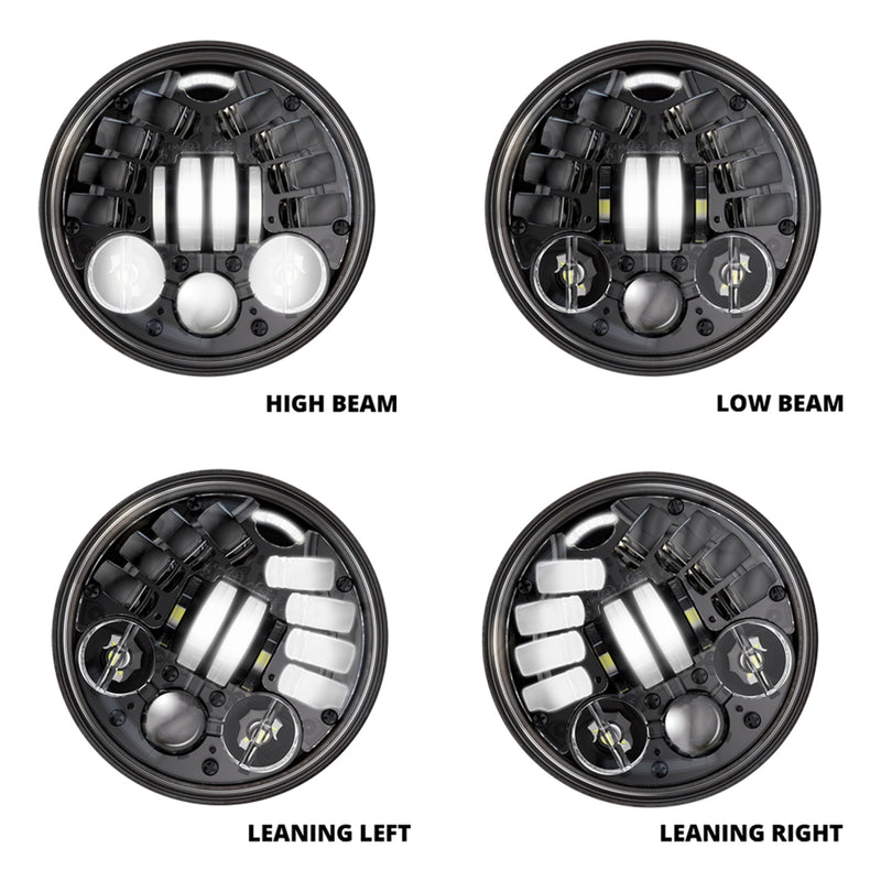 Adaptive 2 LED Headlights JW Speaker 5.75" - Hardcore Cycles Inc